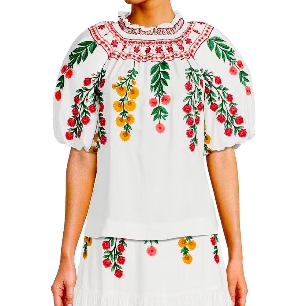 Antonio Melani x Jennifer Sumko Nicci Embroidered Top